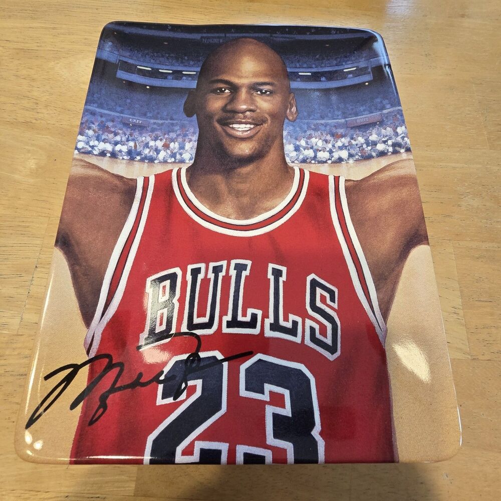 Michael Jordan Bulls 23 Limited Edition Plate Tray “In Flight” by Ron DeFelice